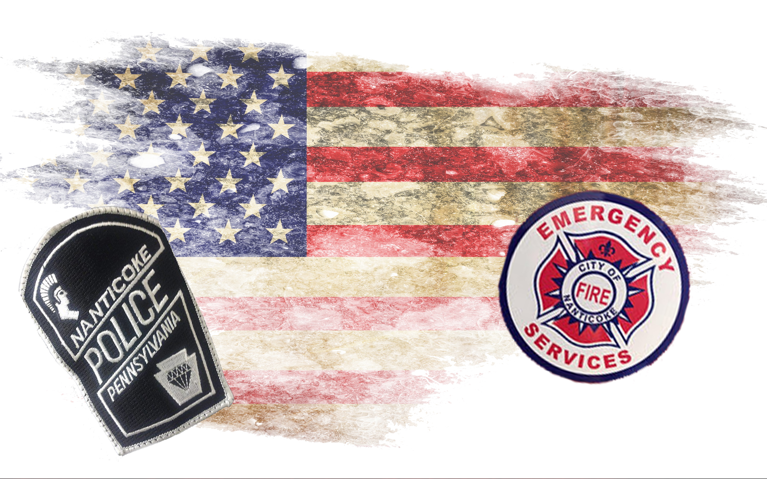 Flag with logos - Miller-Keystone Blood Center, Pennsylvania & New Jersey