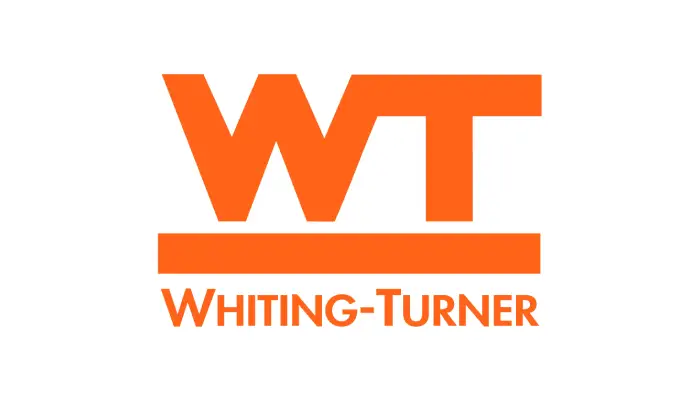 Whiting-Turner logo: orange WT monogram with an underline and the words WHITING-TURNER in orange on a white background.